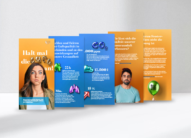 Darstellung geöffnetem Flyer